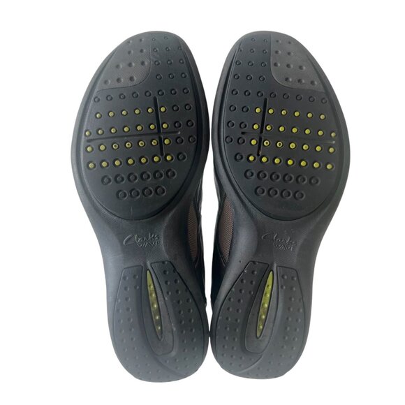 CLARKS WAVE Peak Double Strap Mary Jane Leather Comfort Shoes 8.5 Metallic Brown - Picture 7 of 7